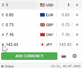 Currency sorting animation